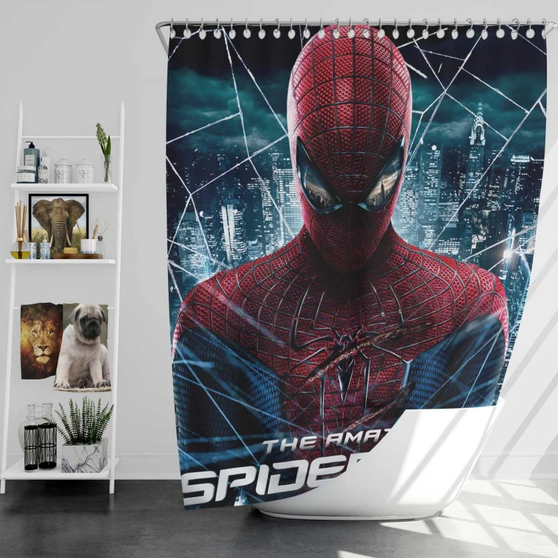 The New Amazing Spider-Man Suit Movie Bath Shower Curtain