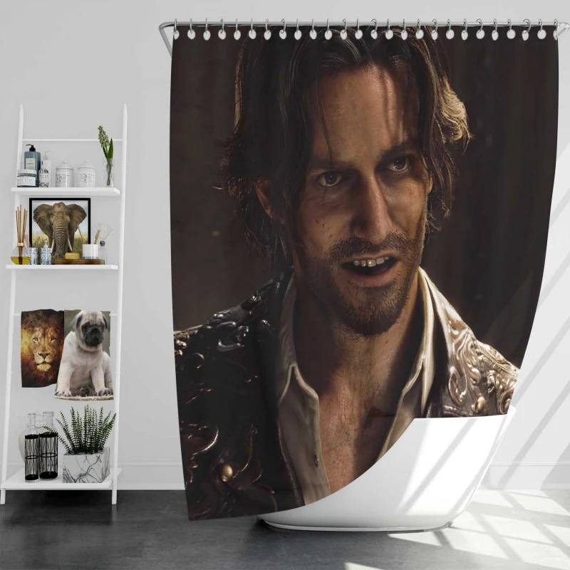 Resident Evil 4 Movie Luis Sera Bath Shower Curtain