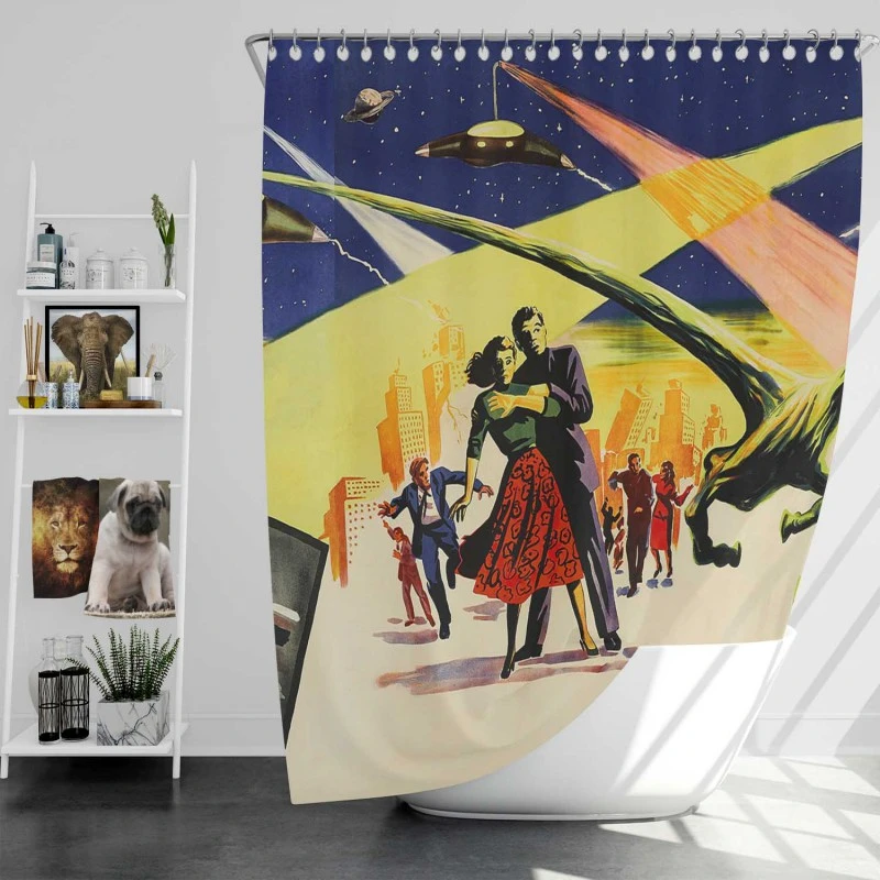 The War Of The Worlds Movie Bath Shower Curtain