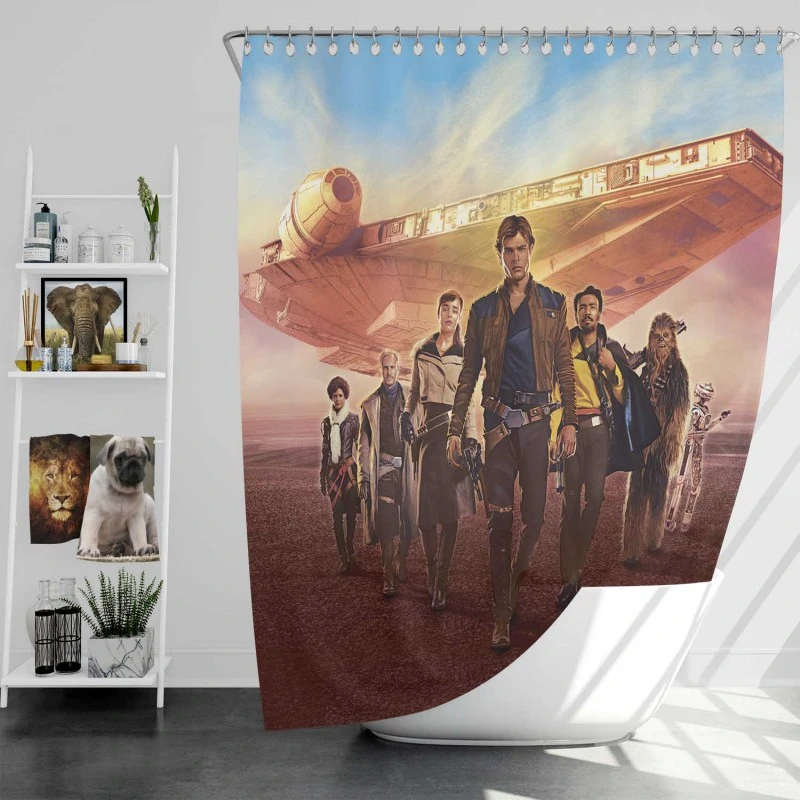 Solo A Star Wars Story Sci-Fi Movie Bath Shower Curtain