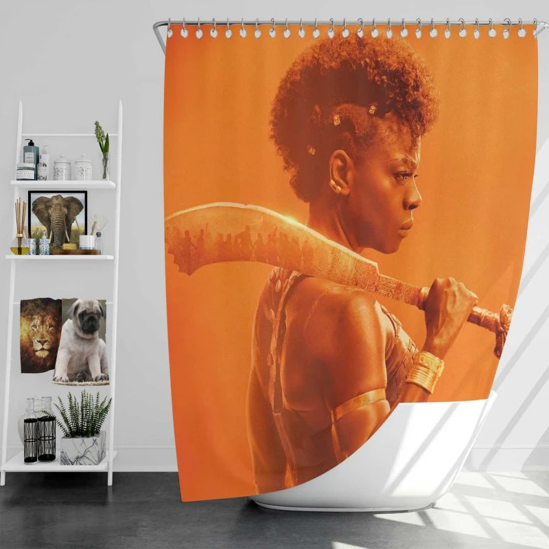 The Woman King Movie Viola Davis Bath Shower Curtain