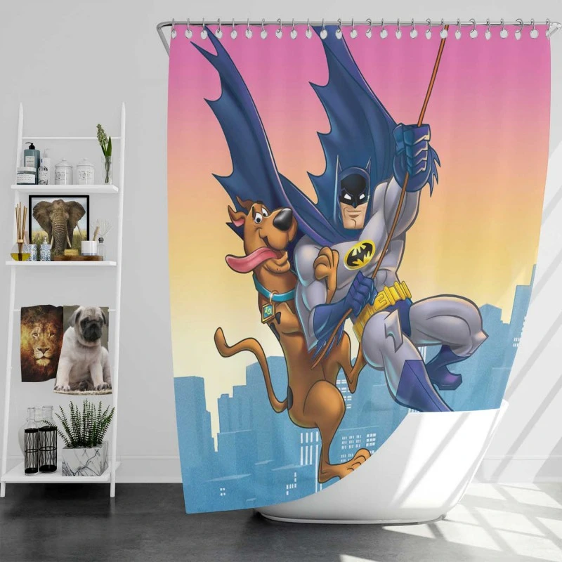 Scooby-Doo & Batman The Brave And The Bold Movie Bath Shower Curtain