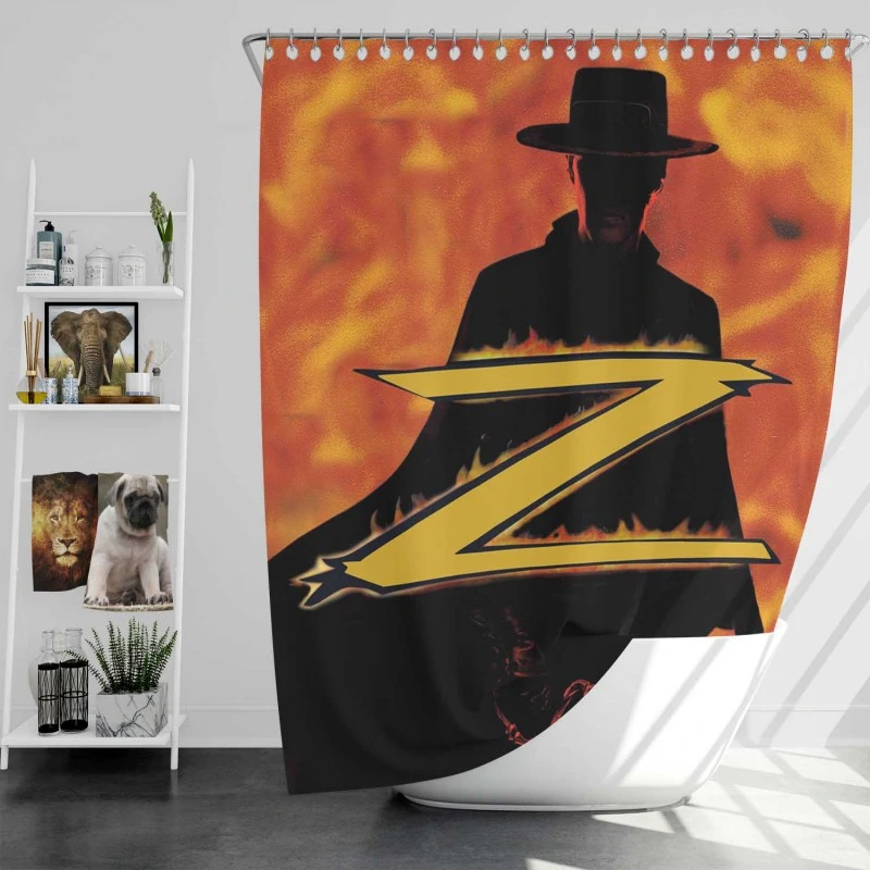The Mask Of Zorro Movie Bath Shower Curtain