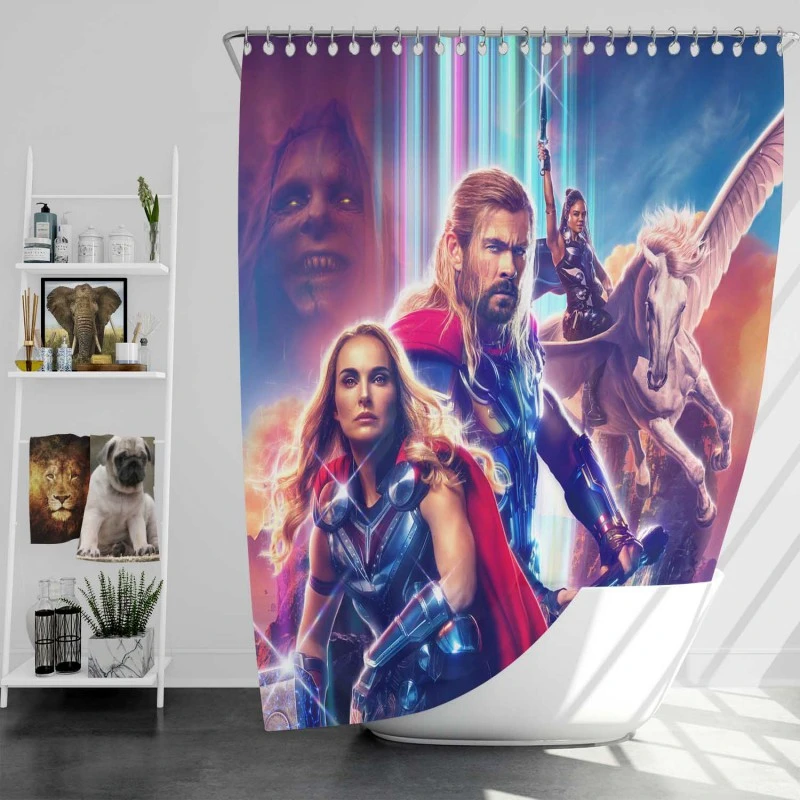 Thor Love And Thunder Movie Bath Shower Curtain