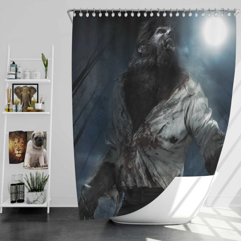 The Wolfman Movie Bath Shower Curtain