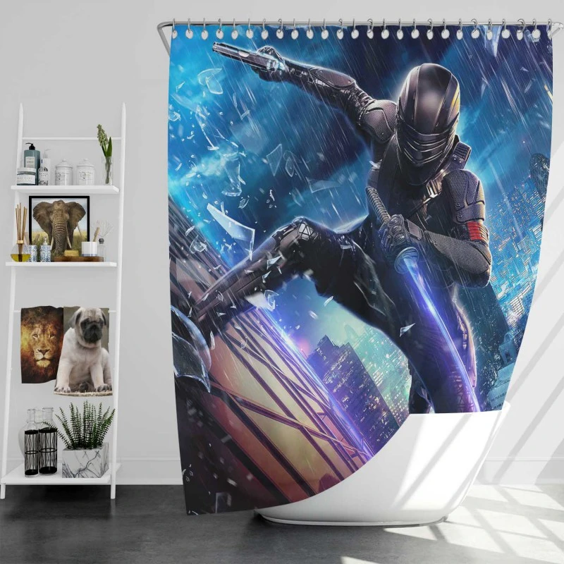 Snake Eyes Gi Joe Origins Movie Bath Shower Curtain