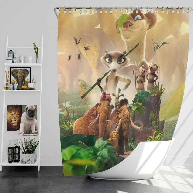 The Ice Age Adventures Of Buck Wild Movie Bath Shower Curtain