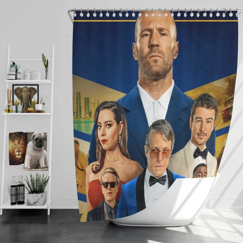 Operation Fortune Ruse De Guerre Movie Poster Bath Shower Curtain