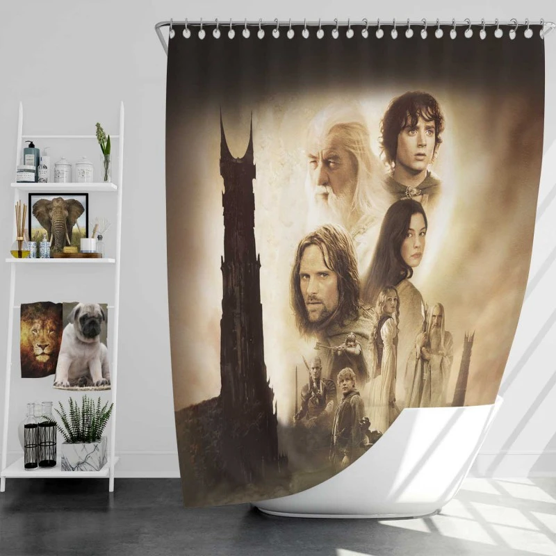 The Lord Of The Rings The Two Towers Movie Bath Shower Curtain