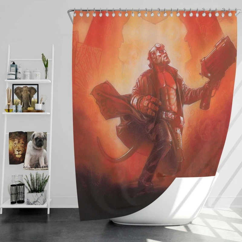 Hellboy Ii The Golden Army Movie Bath Shower Curtain