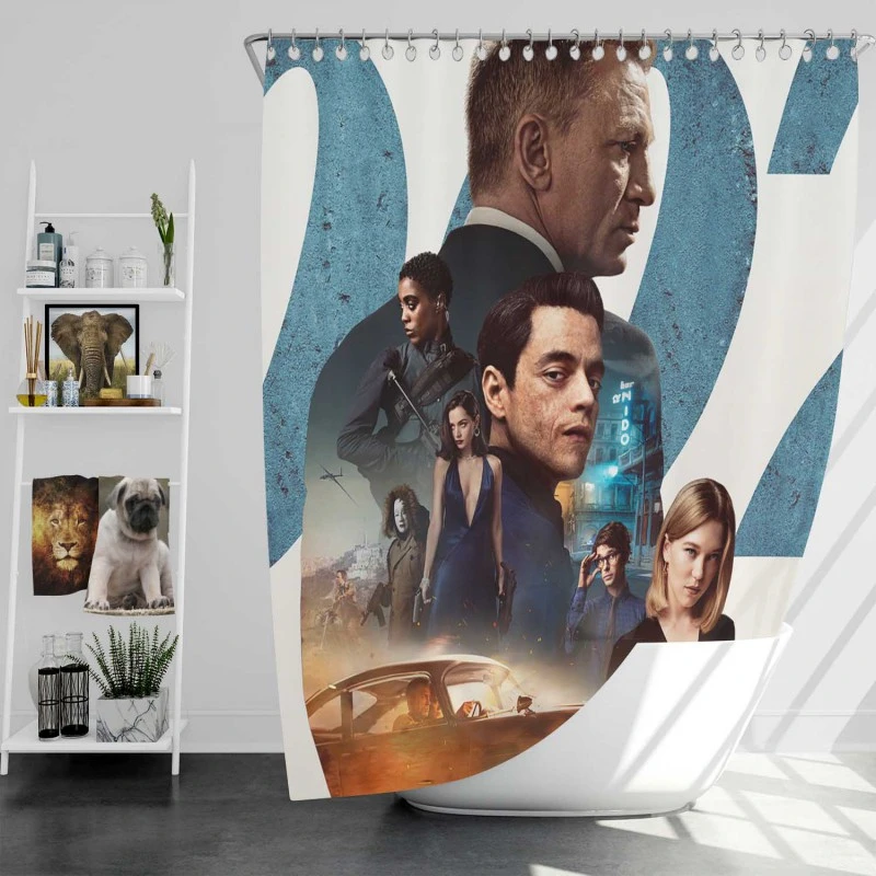 No Time To Die Movie Bath Shower Curtain