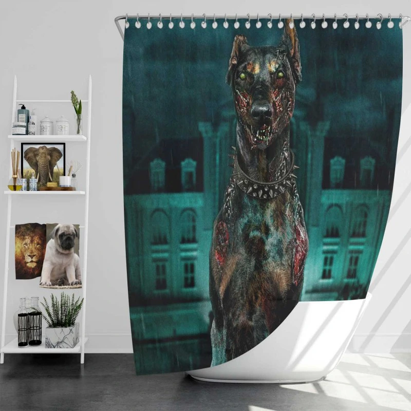 Resident Evil Welcome To Raccoon City Horror Movie Bath Shower Curtain