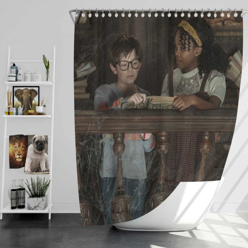 Nightbooks Movie Winslow Fegley Lidya Jewett Bath Shower Curtain