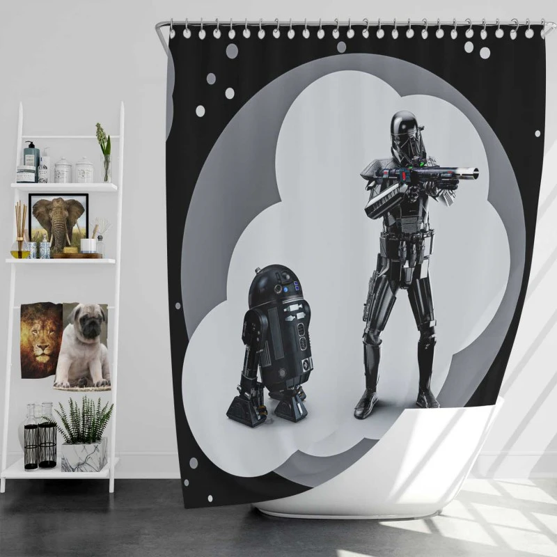 Dark Forces Movie Dark Trooper Bath Shower Curtain