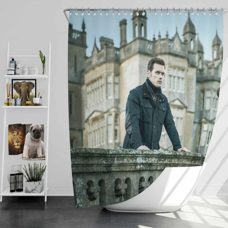 Sas Red Notice Movie Sam Heughan Bath Shower Curtain