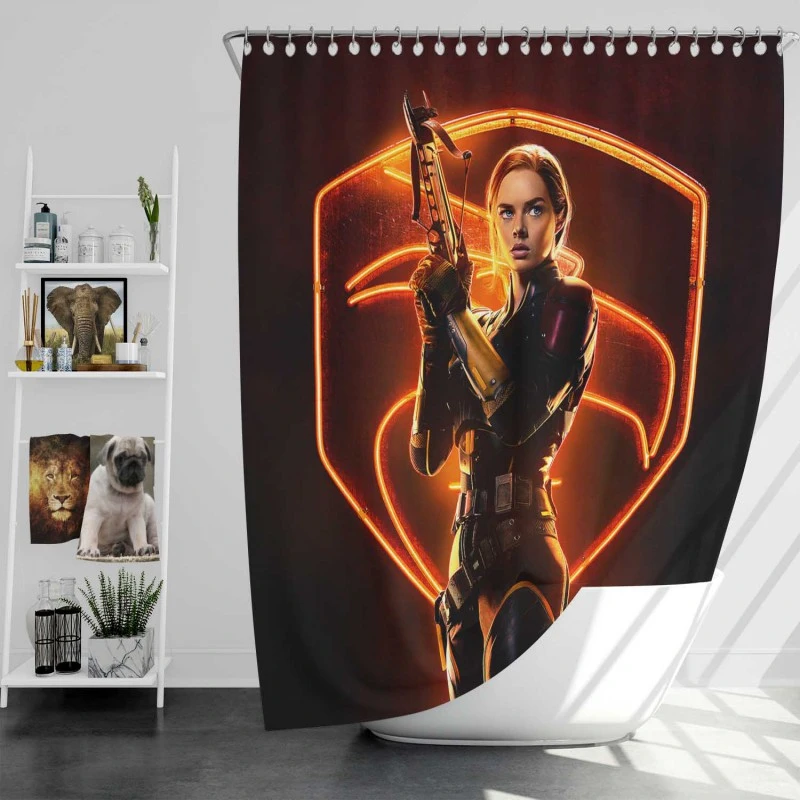 Samara Weaving As Scarlett In Snake Eyes Gi Joe Movie Bath Shower Curtain