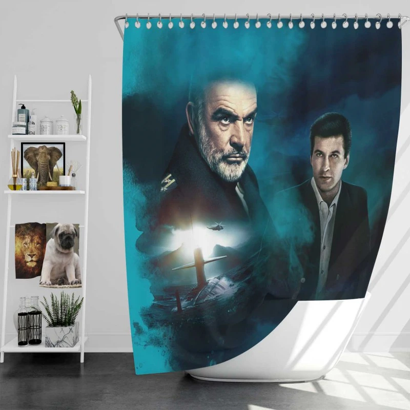 The Hunt For Red October Movie Sean Connery Alec Baldwin Bath Shower Curtain