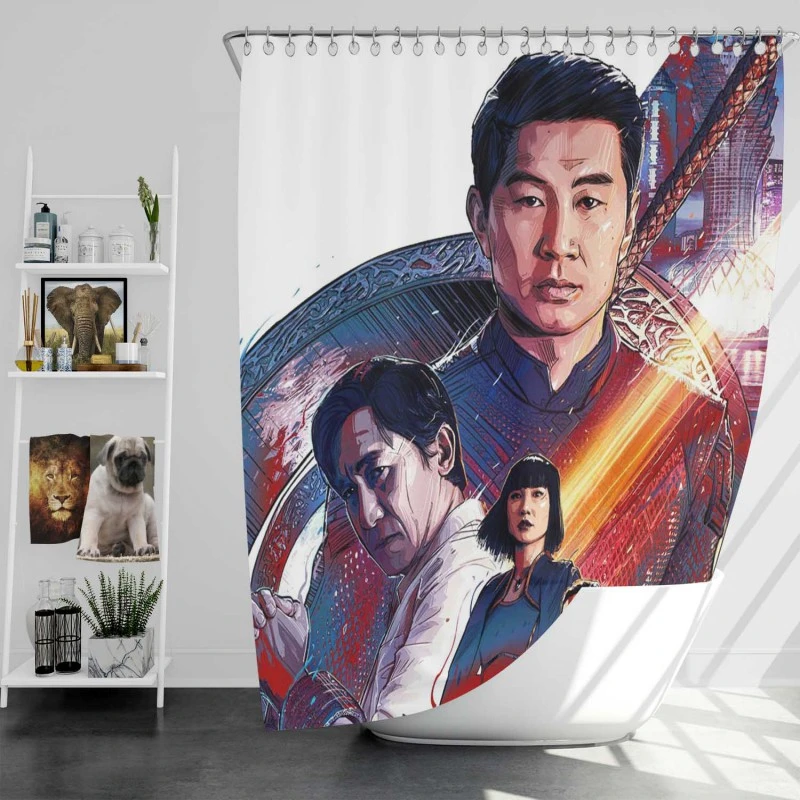 Shang-Chi And The Legend Of The Ten Rings Movie Poster Bath Shower Curtain