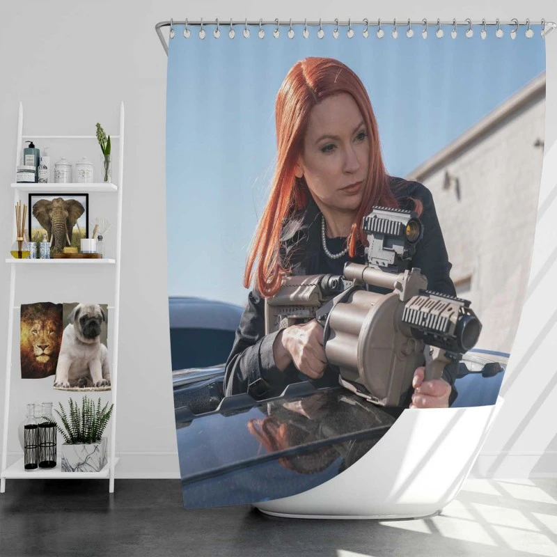 Boss Level Movie Meadow Williams Bath Shower Curtain