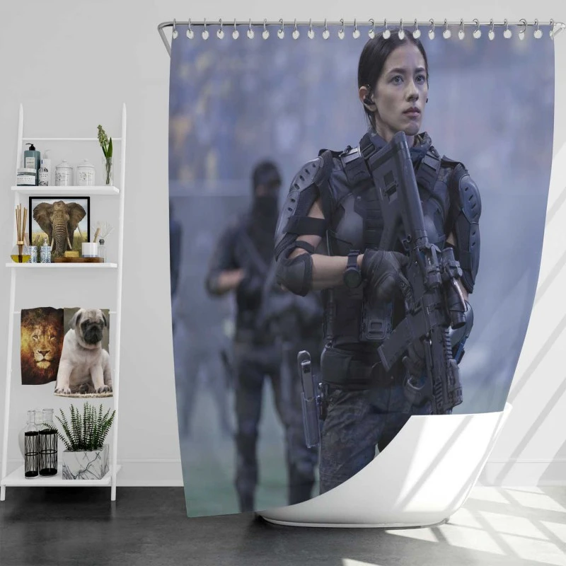 The Tomorrow War Movie Seychelle Gabriel Bath Shower Curtain