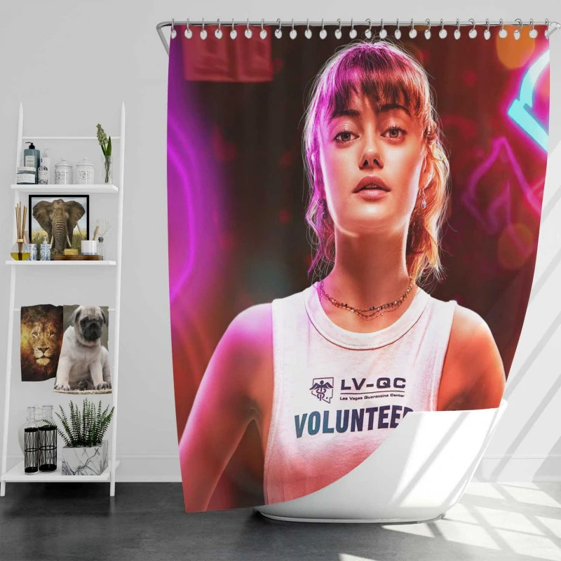 Ella Purnell As Kate Ward In Army Of The Dead Movie Bath Shower Curtain
