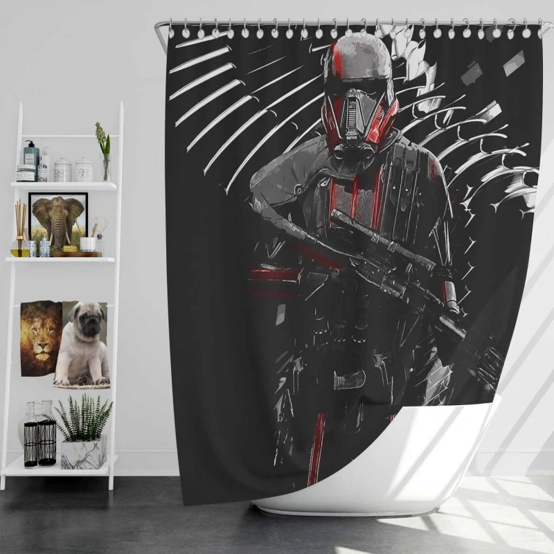 Star Wars Episode Vii The Force Awakens Movie Shadow Trooper Bath Shower Curtain