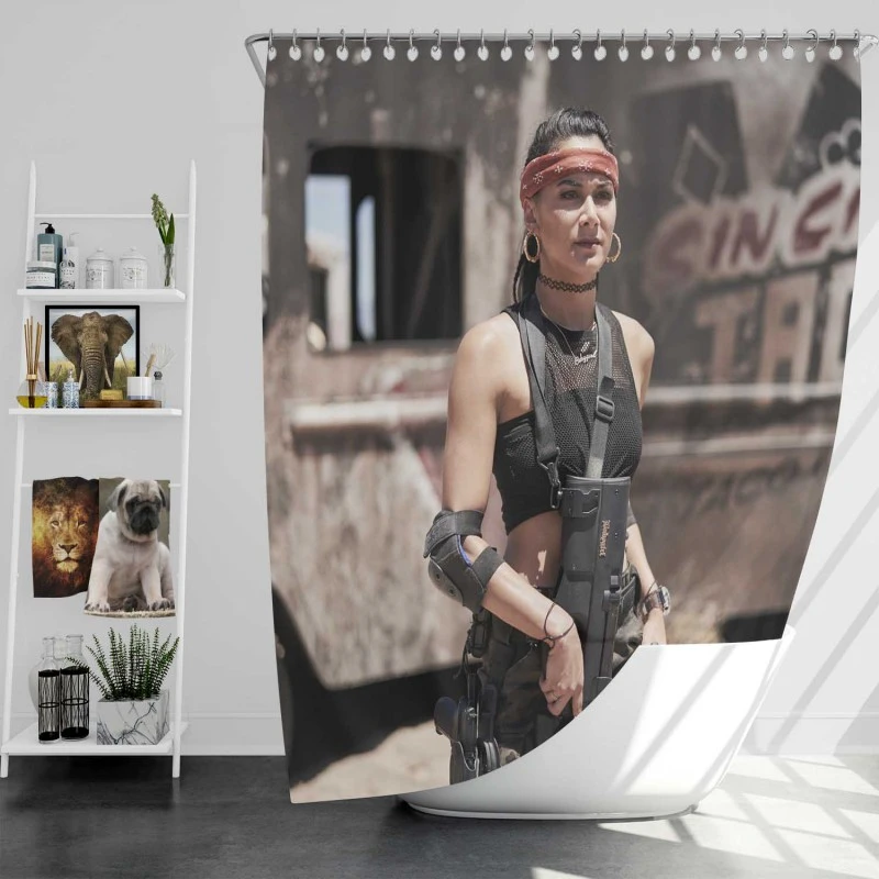 Samantha Jo As Chambers In The Movie Army Of The Dead Bath Shower Curtain