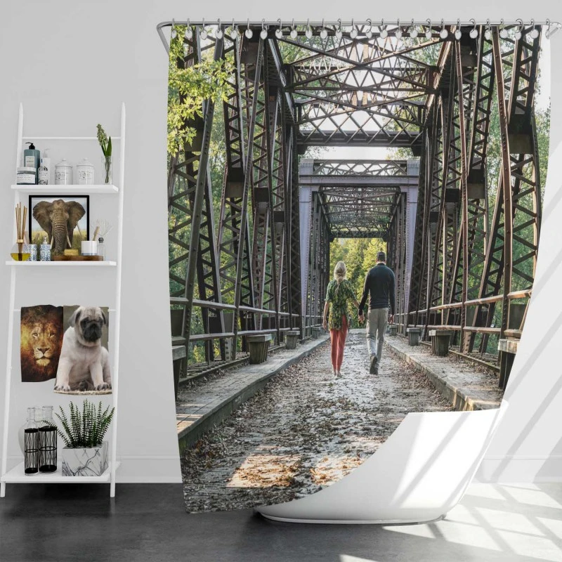 Emily Blunt & John Krasinski In A Quiet Place Part Ii Movie Bath Shower Curtain