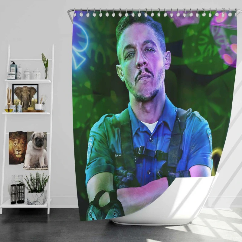 Theo Rossi As Burt Cummings In Army Of The Dead Movie Bath Shower Curtain