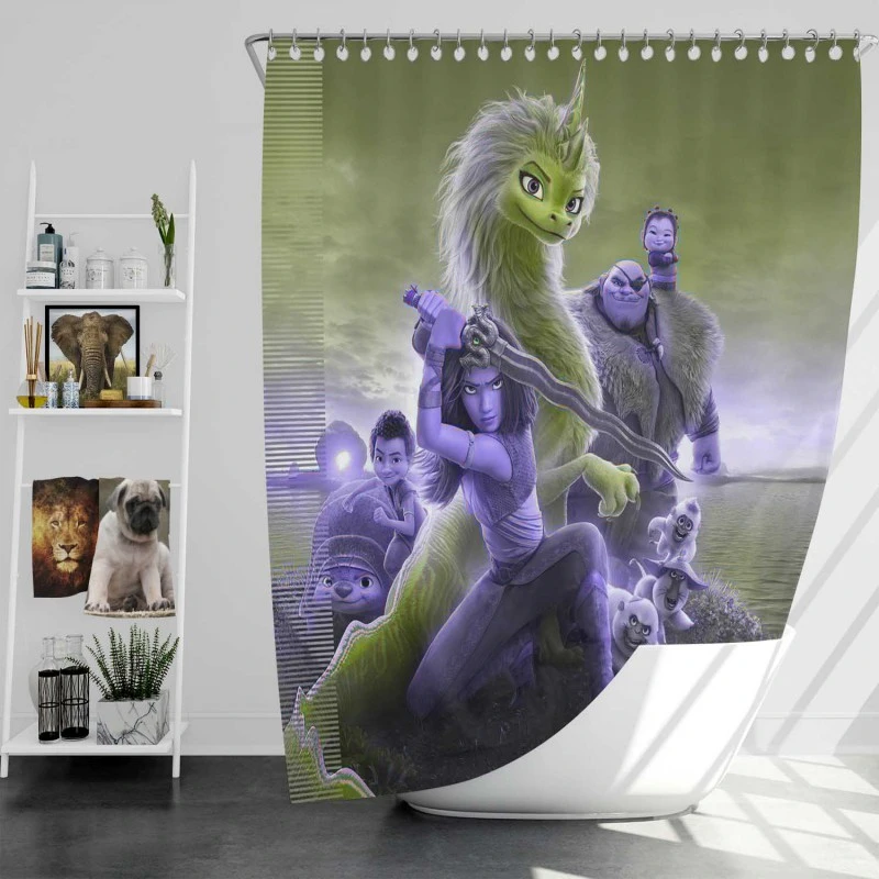 Raya And The Last Dragon Movie Sisu Tuk Tuk Bath Shower Curtain