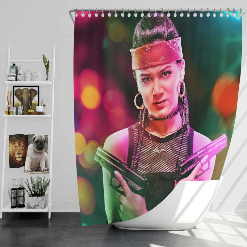 Samantha Win As Chambers In Army Of The Dead Movie Bath Shower Curtain