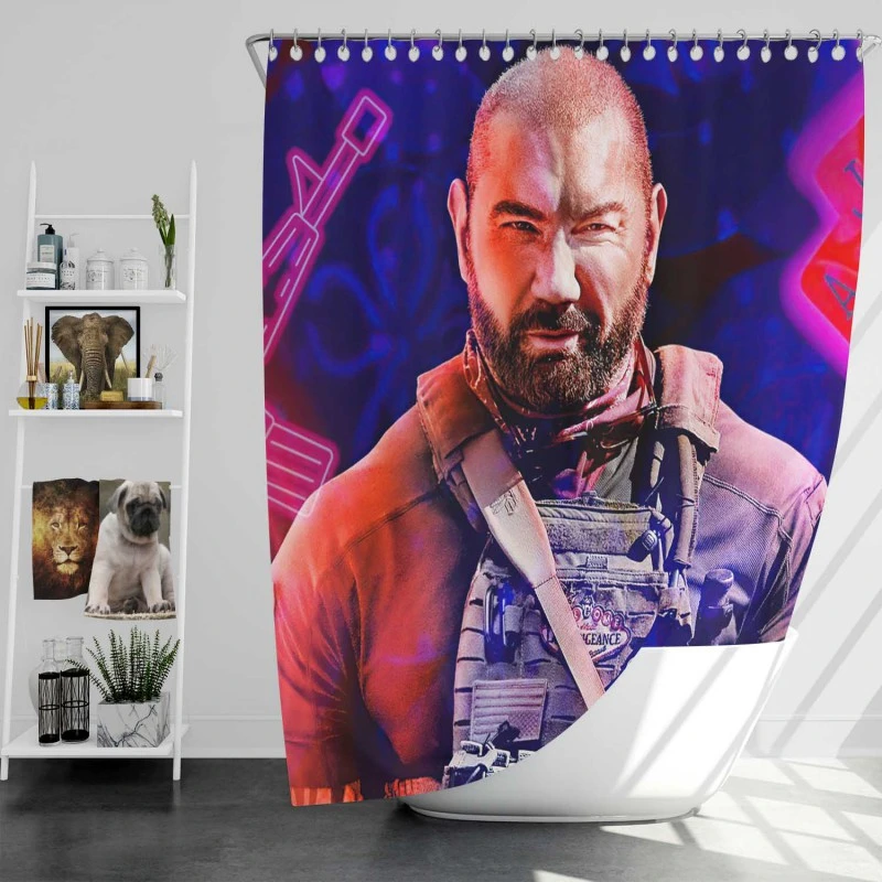 Dave Bautista As Scott Ward In Army Of The Dead Movie Bath Shower Curtain