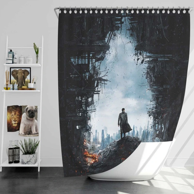 Star Trek Into Darkness Movie Khan Noonien Singh Bath Shower Curtain