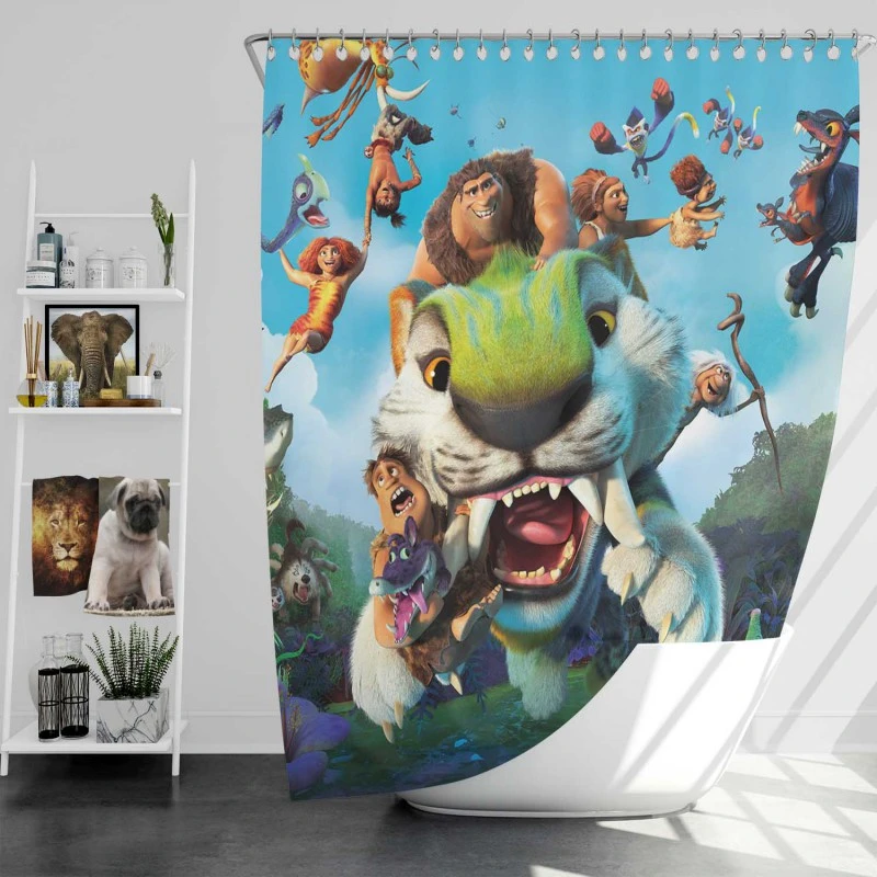 The Croods A New Age Movie Eep Guy Bath Shower Curtain