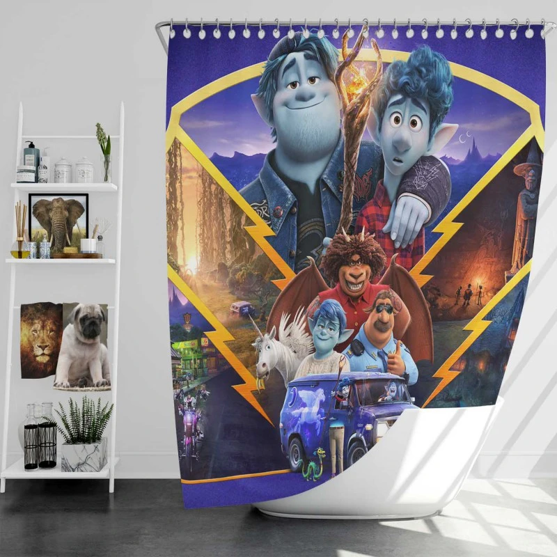 Onward Movie Bath Shower Curtain