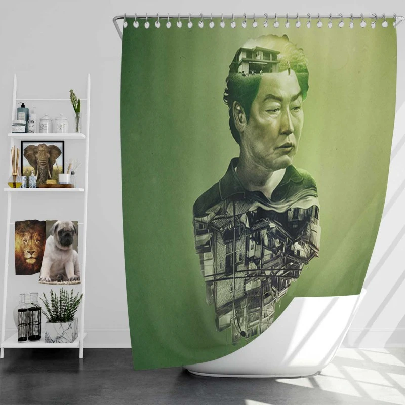 Parasite Movie Song Kang-Ho Bath Shower Curtain