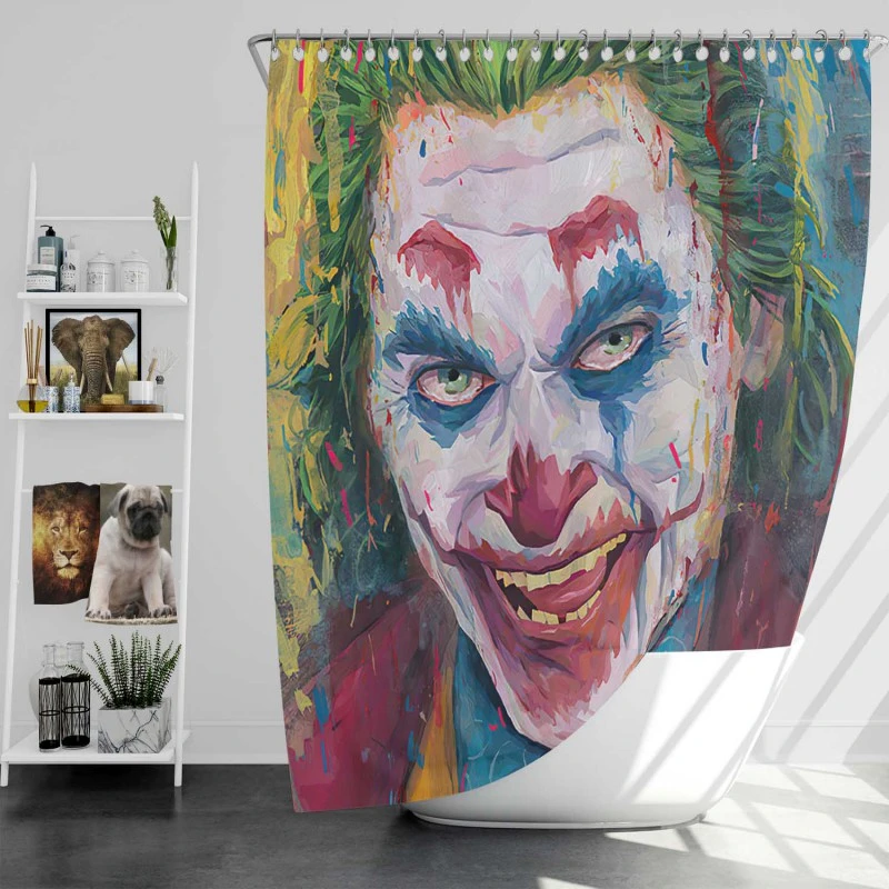 Joker Movie Dc Comics Bath Shower Curtain
