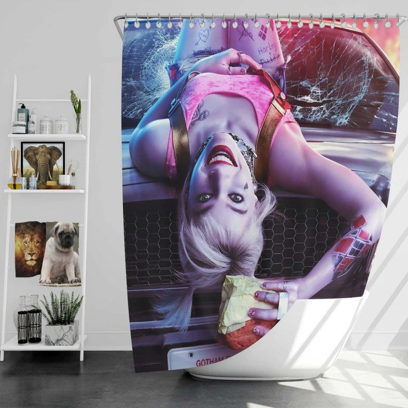 Harleen Quinzel Harley Quinn In Birds Of Prey Dc Movie Bath Shower Curtain