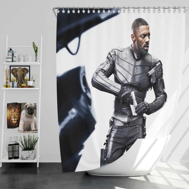 Idris Elba In Fast & Furious Presents Hobbs & Shaw Movie Bath Shower Curtain