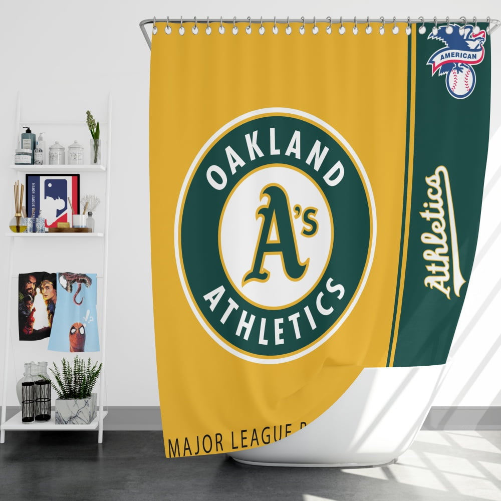 Oakland Athletics Mlb Baseball American League Bath Shower Curtain
