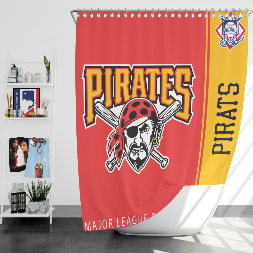 Pittsburgh Pirates Mlb Baseball National League Bath Shower Curtain