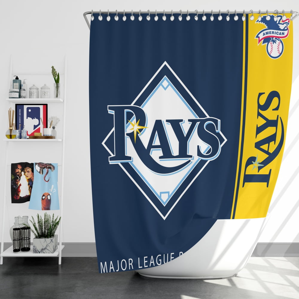 Tampa Bay Rays Mlb Baseball American League Bath Shower Curtain