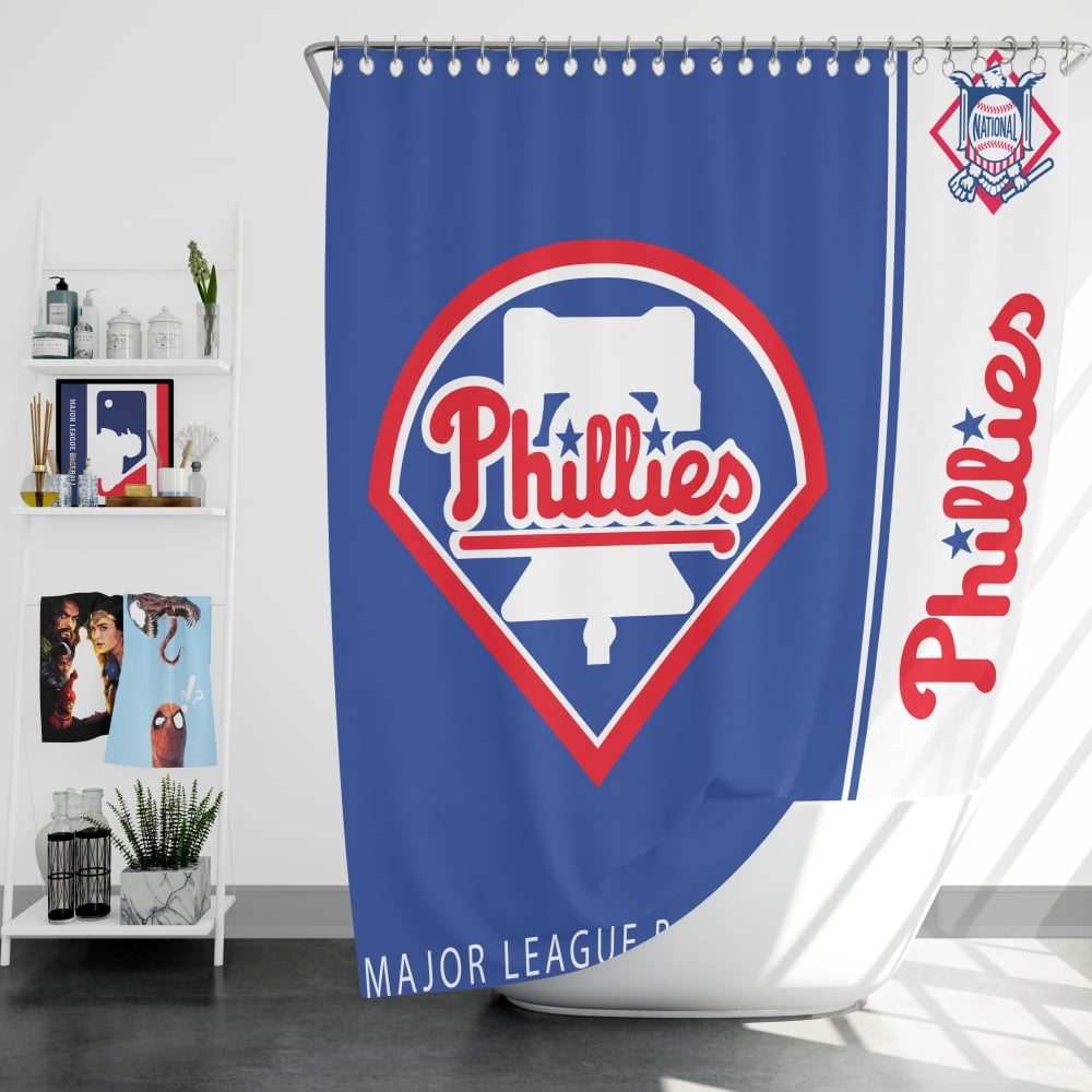 Philadelphia Phillies Mlb Baseball National League Bath Shower Curtain