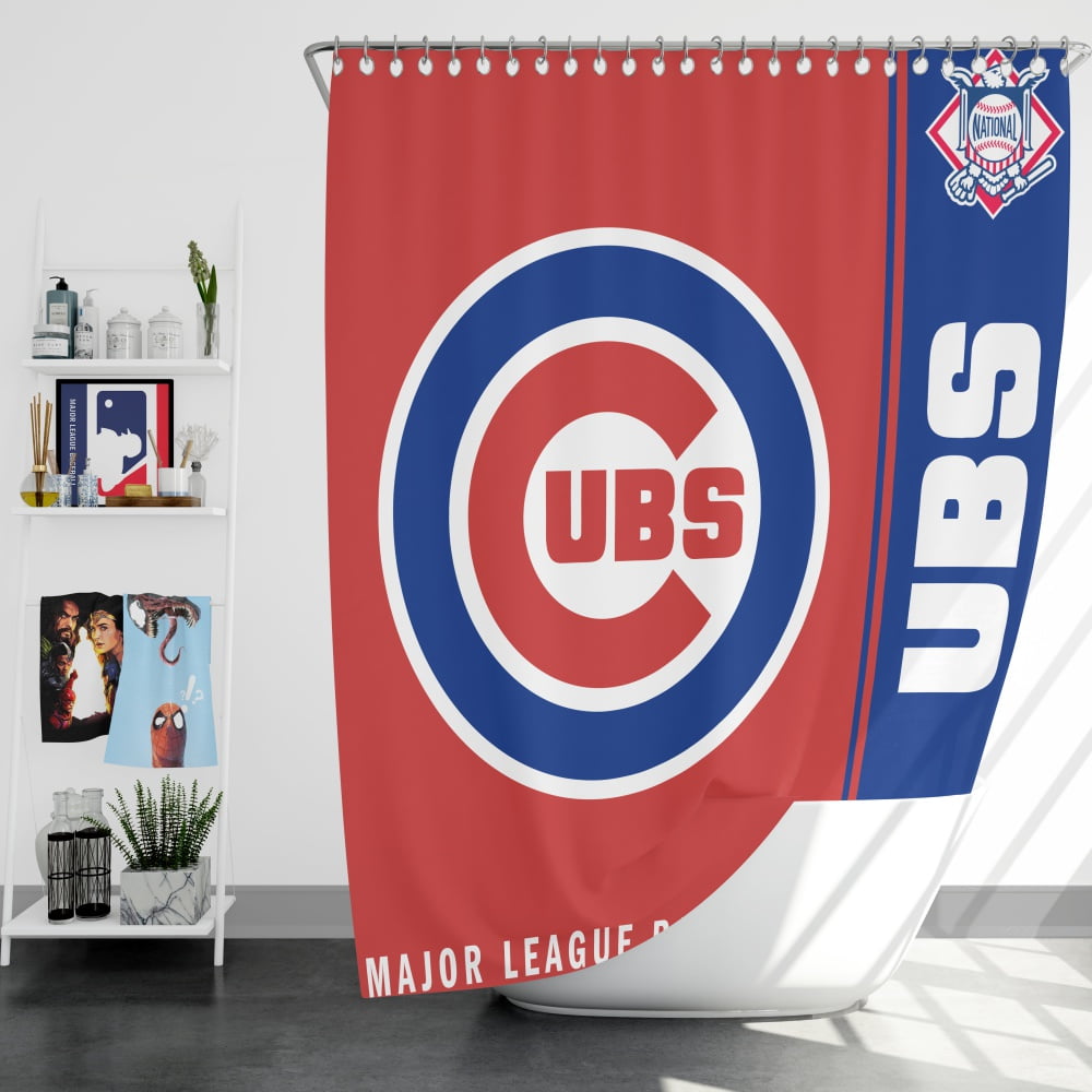 Chicago Cubs Mlb Baseball National League Bath Shower Curtain