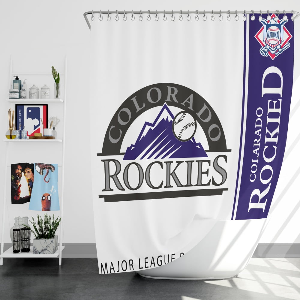 Colorado Rockies Mlb Baseball National League Bath Shower Curtain