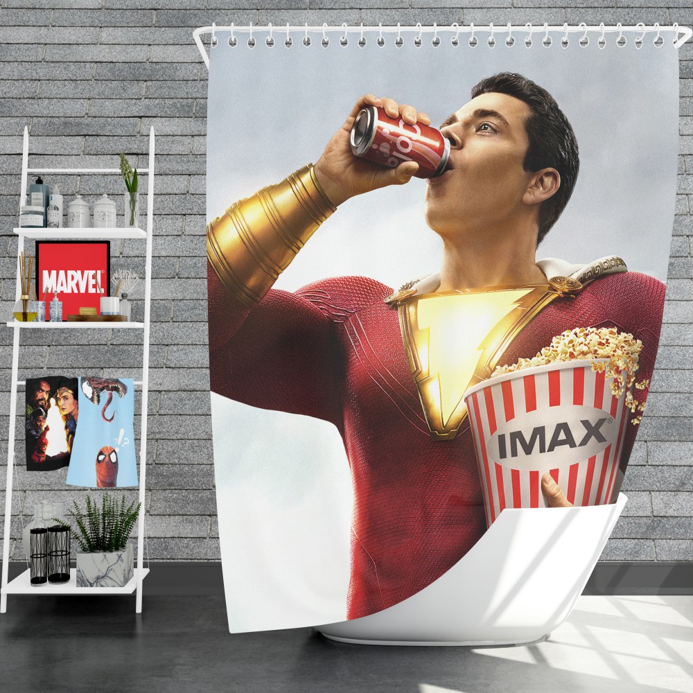 Shazam! Movie Dc Comics Zachary Levi Shower Curtain