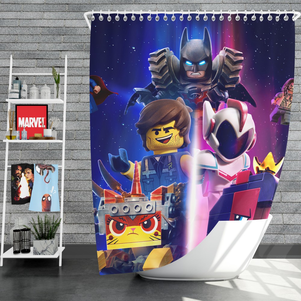 The Lego Movie 2 The Second Part Movie Aquaman Batman Superman Shower Curtain