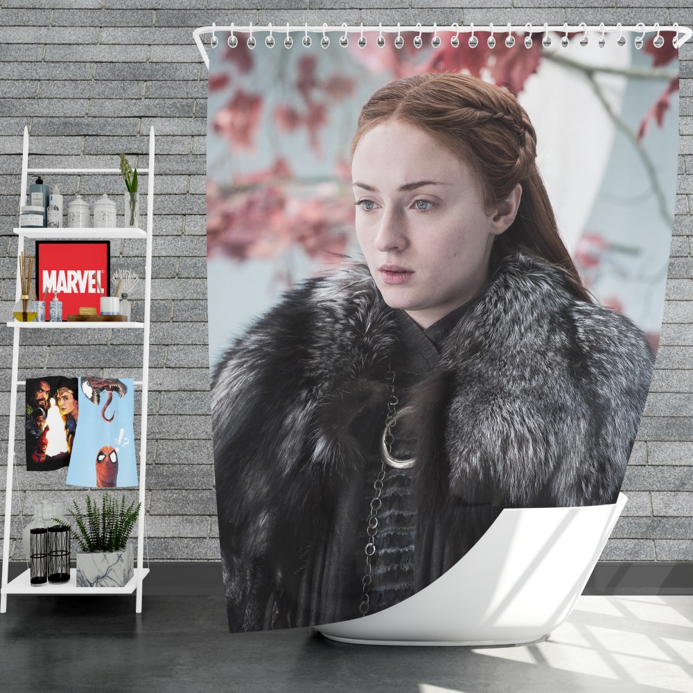 Game Of Thrones Tv Series Sansa Stark Sophie Turner Shower Curtain