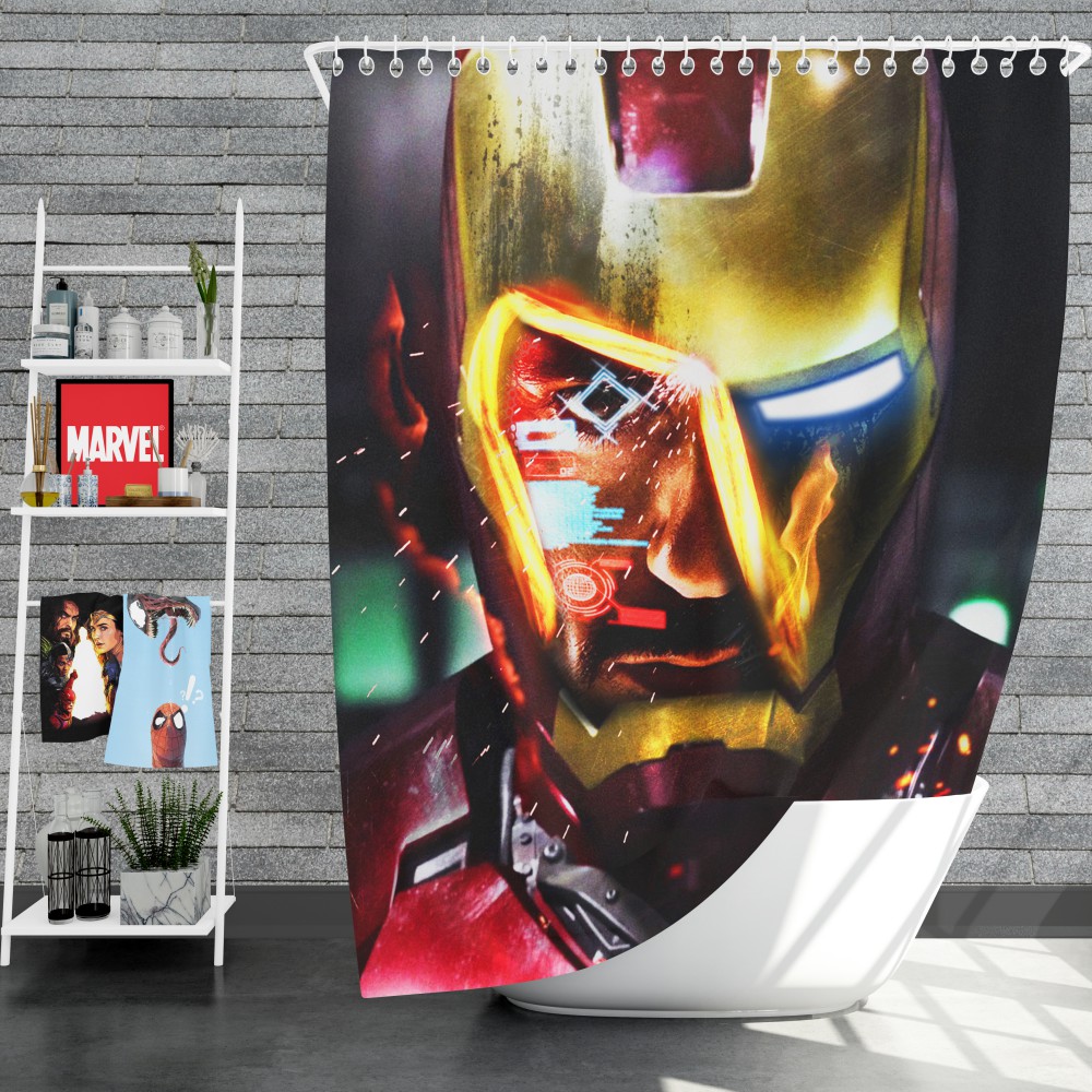 Iron Man Movie Marvel End Game Shower Curtain