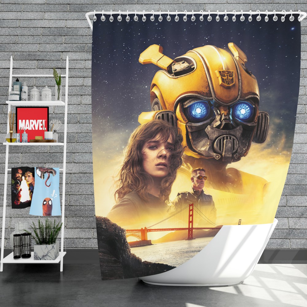 Bumblebee Movie Transformers Hailee Steinfeld Sci-Fi Thriller Shower Curtain